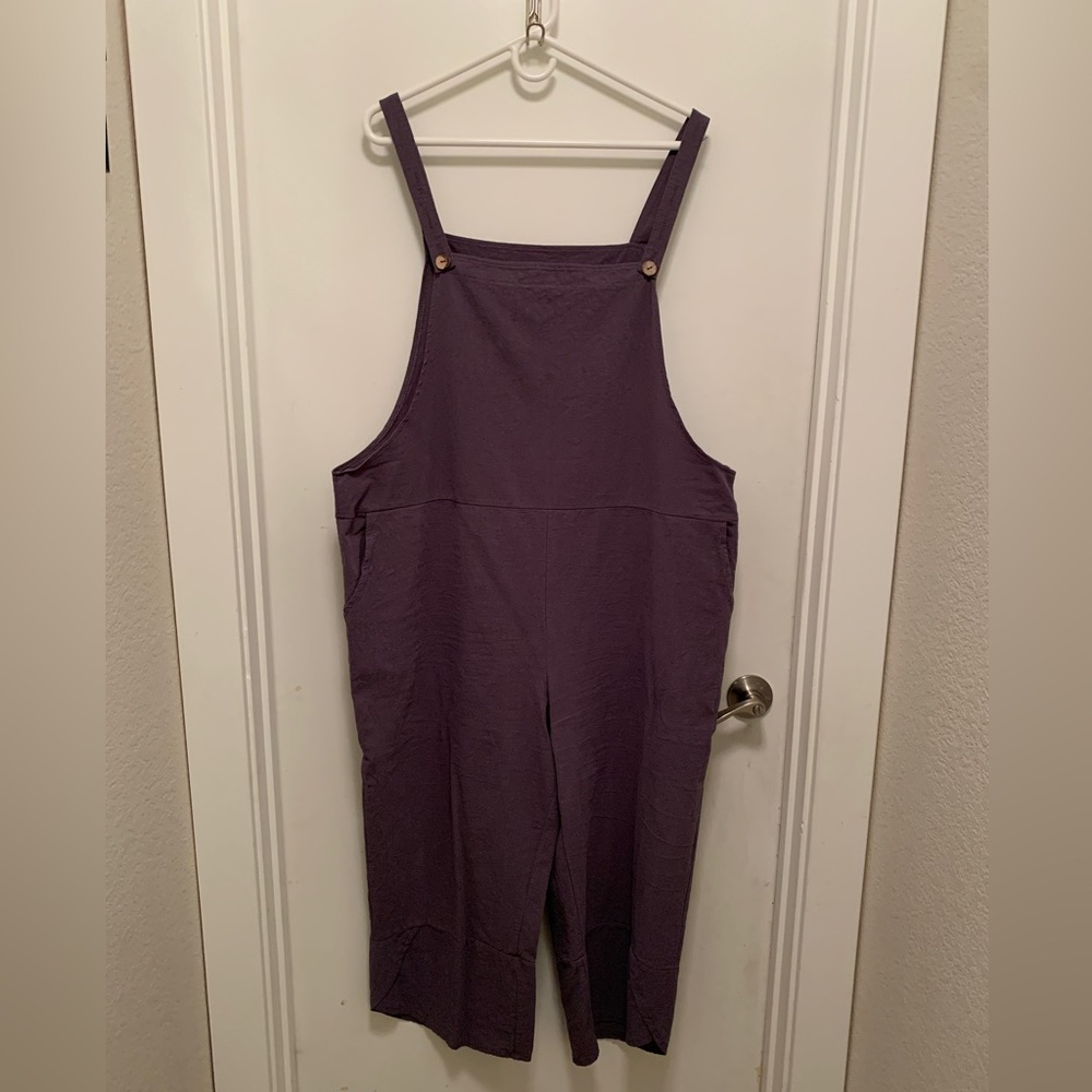 Gray Cotton Overalls